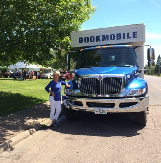 Arrowhead Library System bookmobile at a local event.