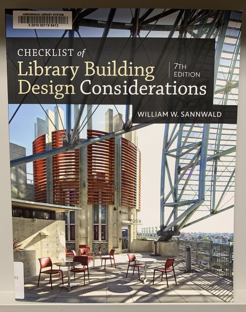 A picture of the cover of Checklist of Library Building Design Considerations, Seventh Edition.