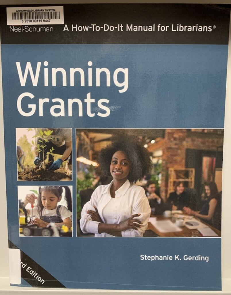 A picture of the cover of Winning Grants, Third Edition. 