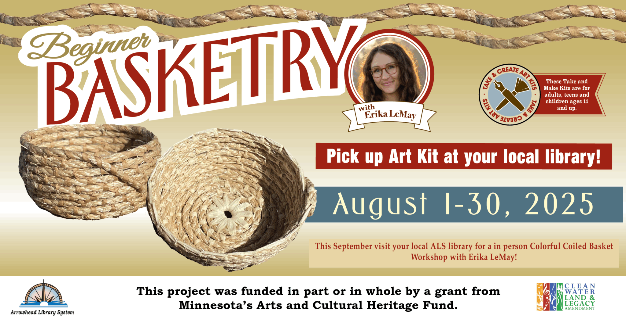 Beginner Basketry Take & Create Kits Available At ALS Libraries August