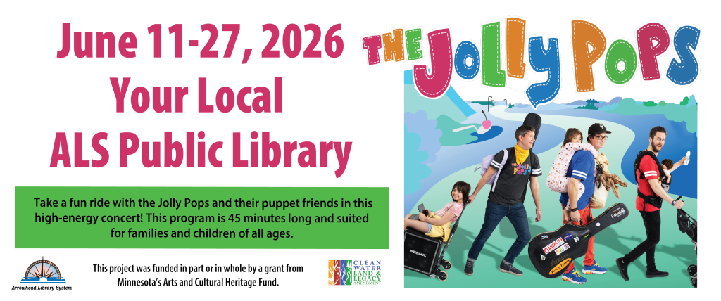 The Jolly Pops, June 11-27, 2026 at your local ALS Public Library